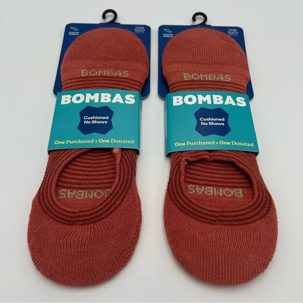 NWT Bombas Cushioned No Shows Unisex Large (Women’s 11-13)(Men’s 9.5-13) 2 Pairs
